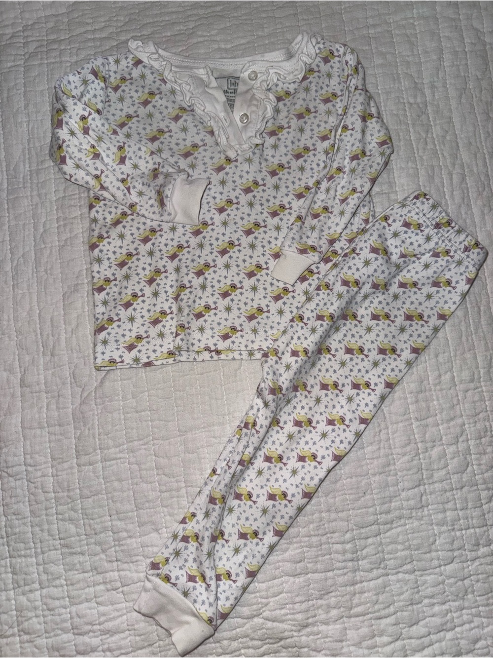VGUC Lila & Hayes Christmas angel pajamas 100% Pima